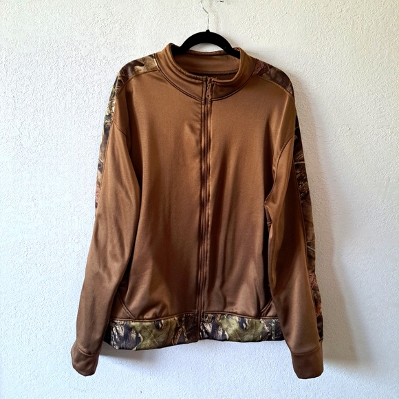 Zip-up Camo Fleece Sweatchirt - Picture 1 of 7